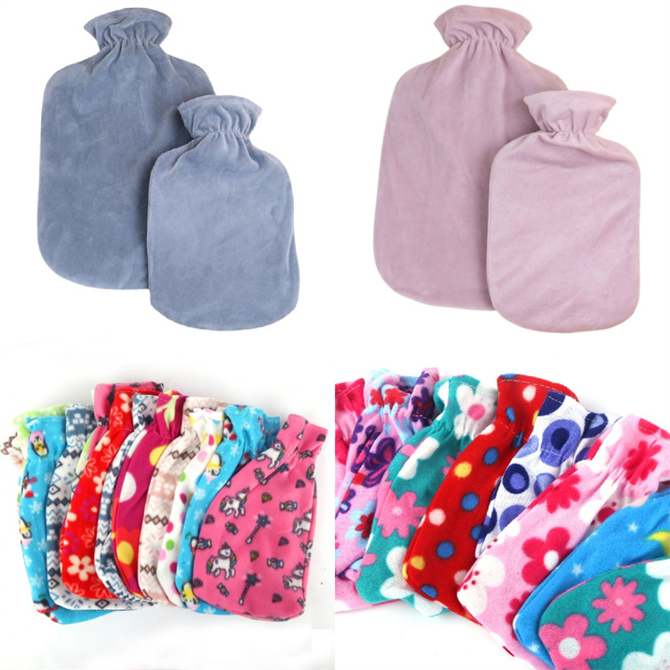 2L Hot Water Bottle Water filling Rubber Hot Water Bag with cover Pain Relief Heating Pad Durable