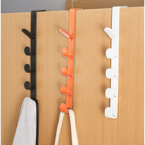 Door Hanger Clothes Hanging Rack Hook behind on the door 5 Layers Over the Door Organizer Clothes Coat hats storage rack