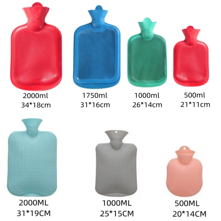 2L Hot Water Bottle Water filling Rubber Hot Water Bag with cover Pain Relief Heating Pad Durable