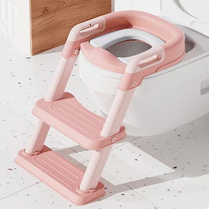 Folding Infant Potty Children's Pot Baby Toilet Training Chair With Step Stool Ladder Toilet Seat Boys Girls Potties