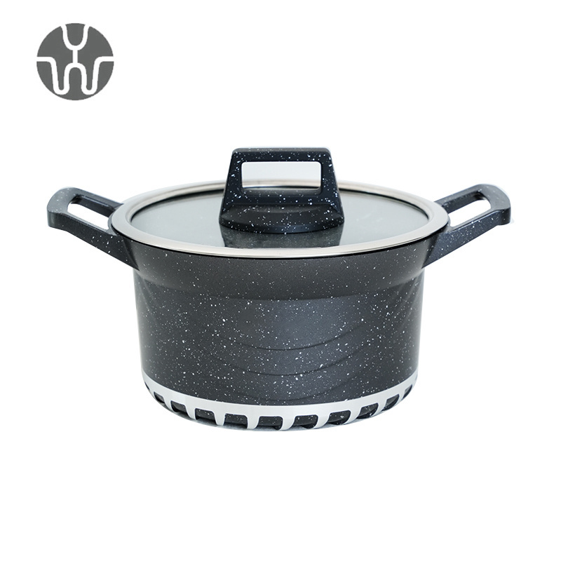 GRANITE COOKWARE Set 9 PCS black Cookware set has 7 layers of insulating and healthy materials