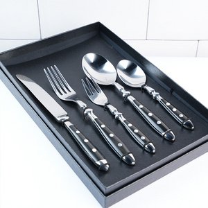 Stainless steel flatware cutlery dinnerware tableware gadgets tool  damascus knife set