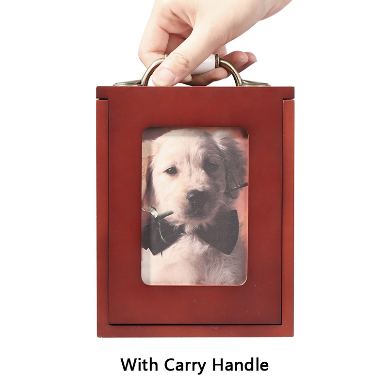 Pet Urns For Dogs Ashes Memorial Coffin Dog Cat Urn Box Frame Funeral Wooden Urn Box For Pet Keepsake Gifts