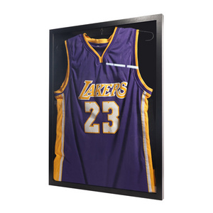 Basketball Jersey Frame Wall Mount Display Jersey Frame Shadow Box With Hangers Transparent T Shirt Display Frame