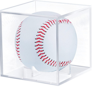 Baseball Sports Memorabilia Showcase Autograph Ball Protector Acrylic Cube Ultra Clear Baseball Display Case