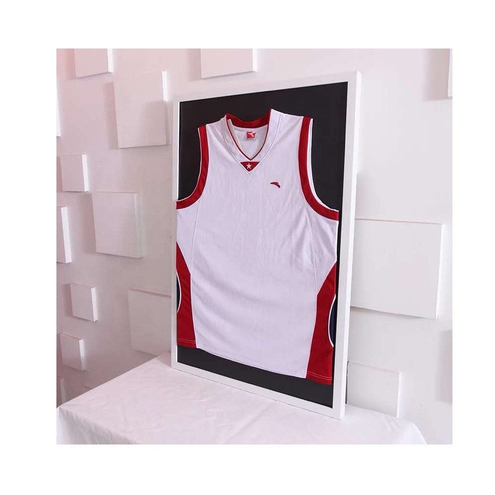 professional custom 98% UV Protection Acrylic Aluminum Football Baseball NBA Basketball Jersey Display Frame