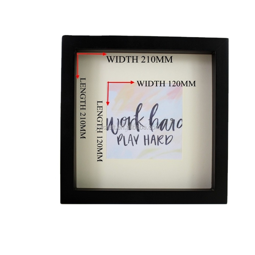 High Quality Shadow Box Frames With Glass Classic White Shadow Box Frames Wholesale 12*12 Square Picture Frame Shadow Box