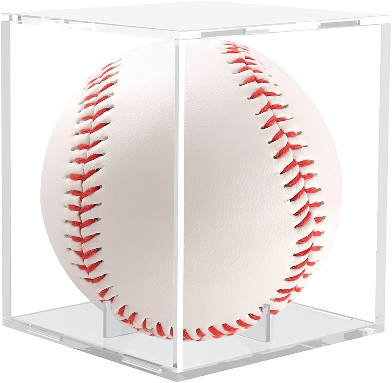 Baseball Sports Memorabilia Showcase Autograph Ball Protector Acrylic Cube Ultra Clear Baseball Display Case