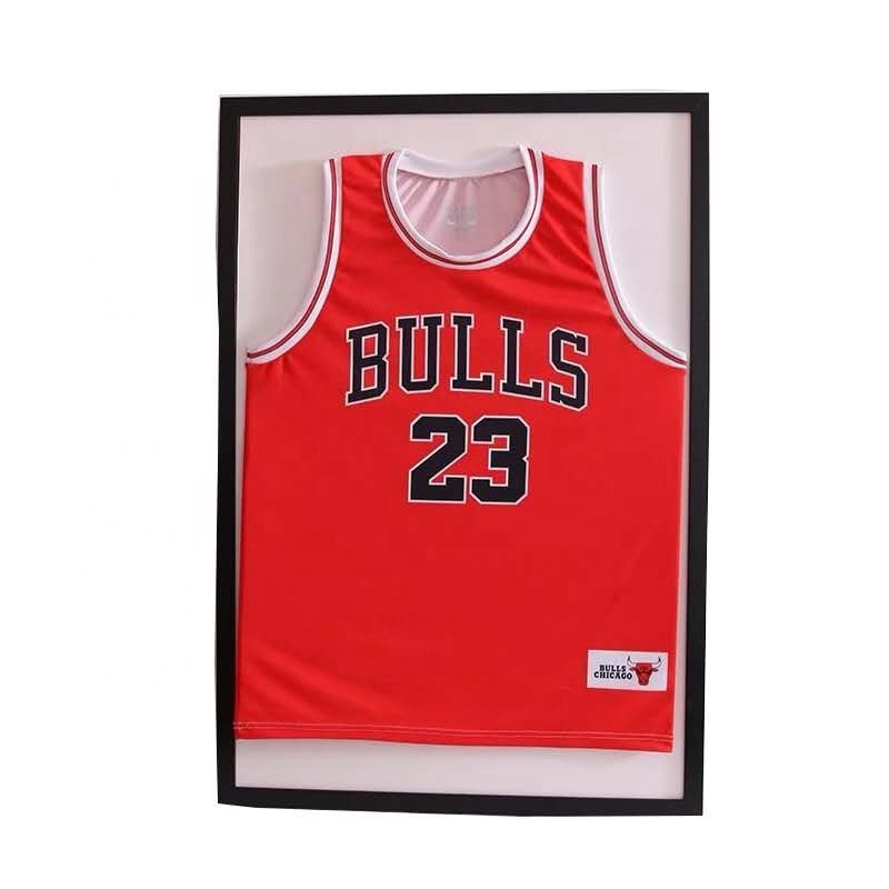 professional custom 98% UV Protection Acrylic Aluminum Football Baseball NBA Basketball Jersey Display Frame