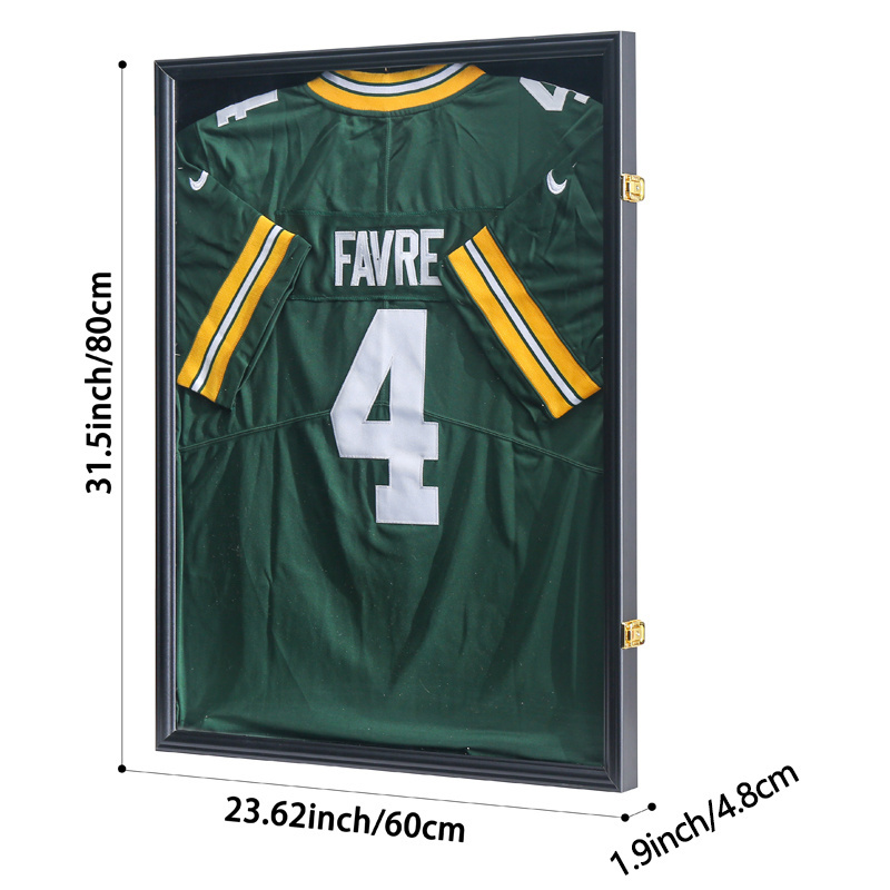 Shirt Display Frame Classic Black Jersey Frame Display Case With High Quality Transparent Acrylic T Shirt Frame