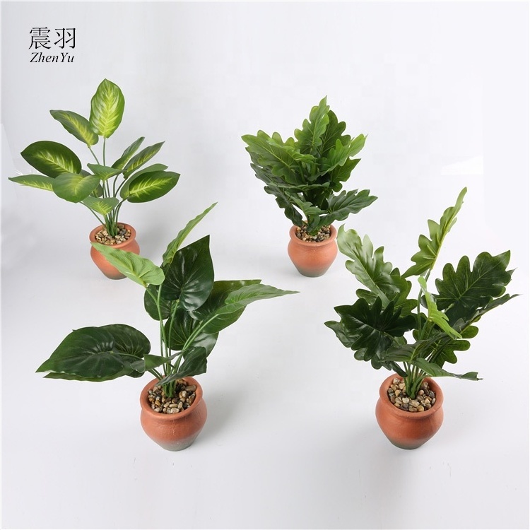 7 Fork Plastic Artificial Plants Green Grass plastic flower Plant For Wedding Home Decoration Table Decors