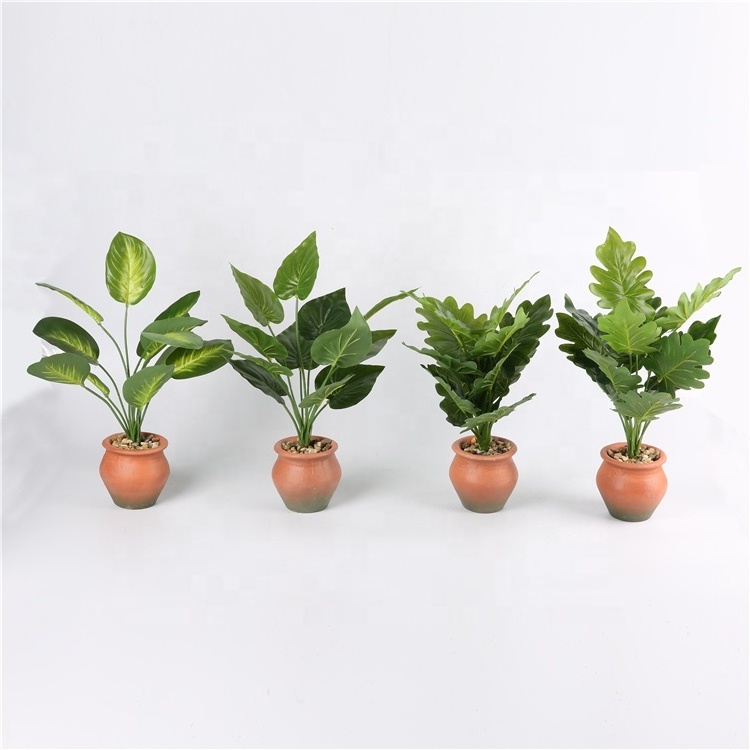 7 Fork Plastic Artificial Plants Green Grass plastic flower Plant For Wedding Home Decoration Table Decors