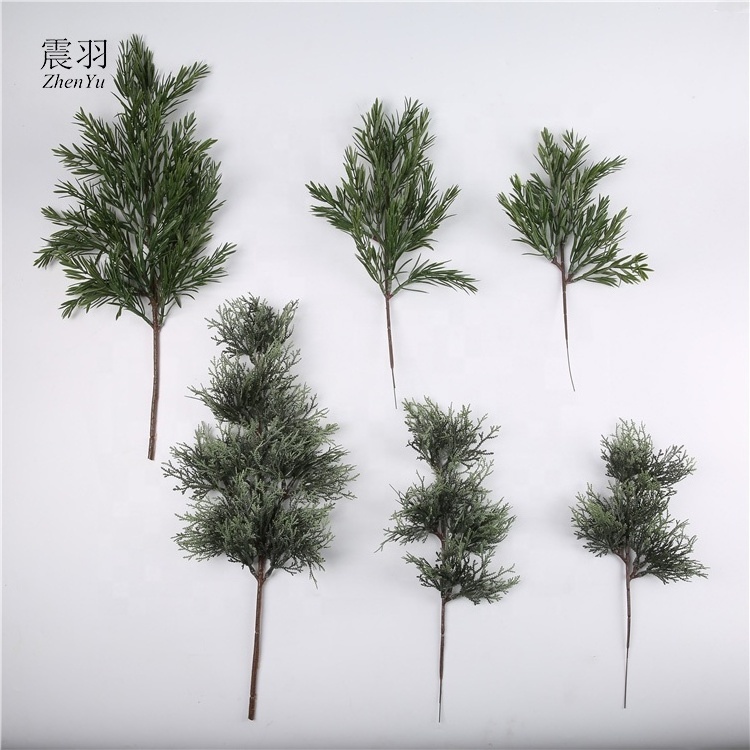 Artificial Green Pine Needles Branches Small Pine Twigs Stems for Christmas Flower Arrangements Wreaths and Holiday Decorations