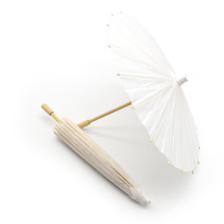 Customization Craft Gifts Paper Umbrellas Mini Handmade White Umbrella For Wedding Decoration