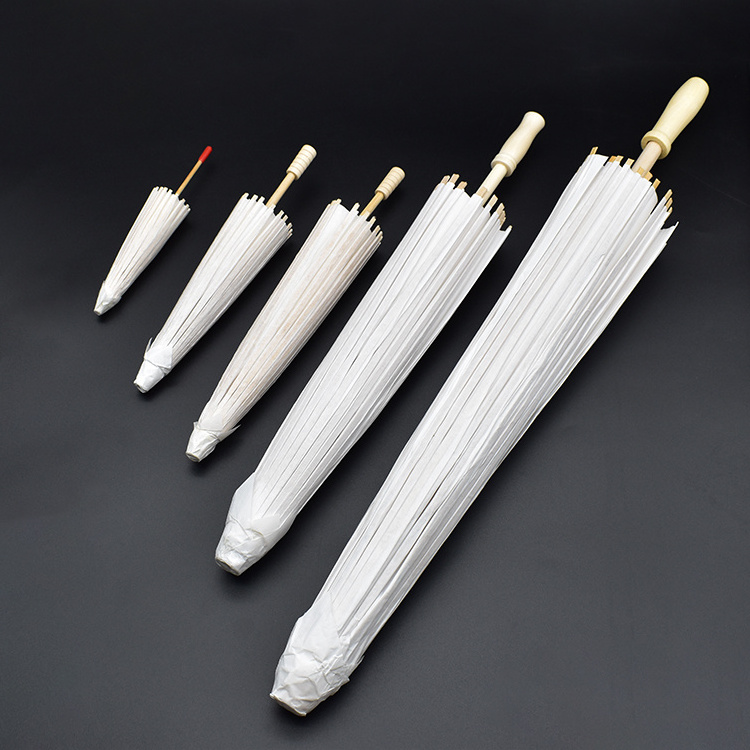 Customization Craft Gifts Paper Umbrellas Mini Handmade White Umbrella For Wedding Decoration