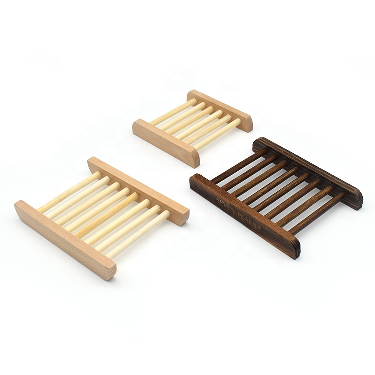 Natural bamboo wood soap dish holder bathroom soap tray shower soap holder