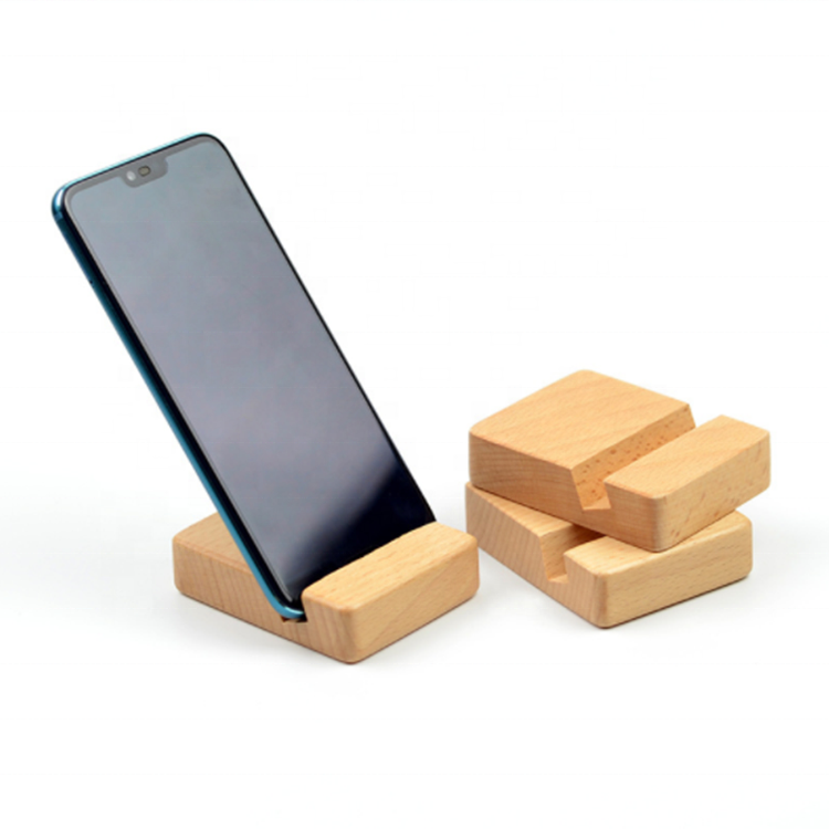 Portable Wooden Smartphone Holder Desktop Cell Phone Stand