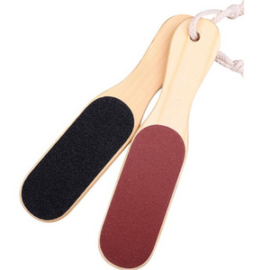 Professional Wooden Nail Pedicure Tools Double Sided Sandpaper Foot File Foot Scrubber Callus Remover