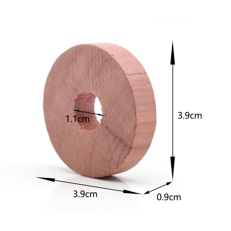 Cheap Price Wooden Natural Red Cedar Ring Hang Coat Hanger For Prevent Moths