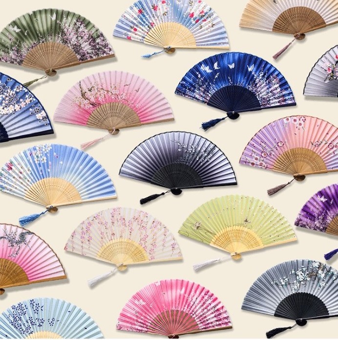 Wholesale Chinese style summer Japanese style classical dance women's ancient costume folding retro hand fan