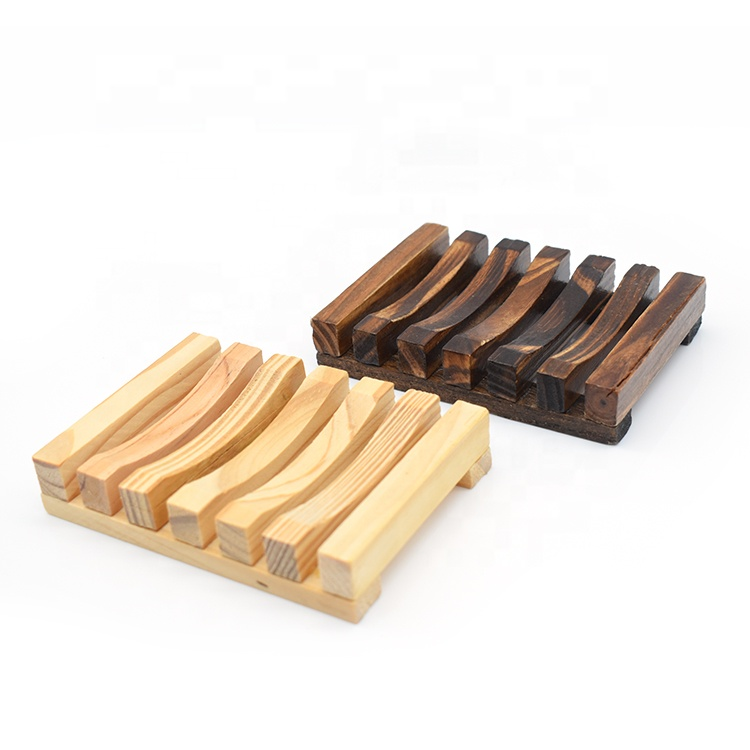 Natural bamboo wood soap dish holder bathroom soap tray shower soap holder