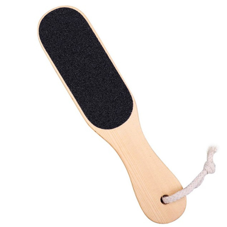 Professional Wooden Nail Pedicure Tools Double Sided Sandpaper Foot File Foot Scrubber Callus Remover