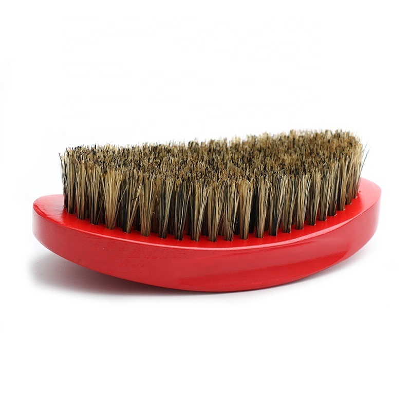 Best selling 360 wave brush 100% boar bristle wooden curve brush