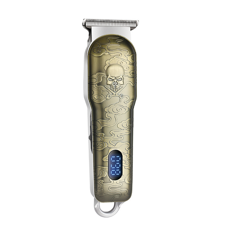 DL-1327 Hot custom logo gold digital display hair clipper rechargeable hair clipper professional cutting hair trimmer for men