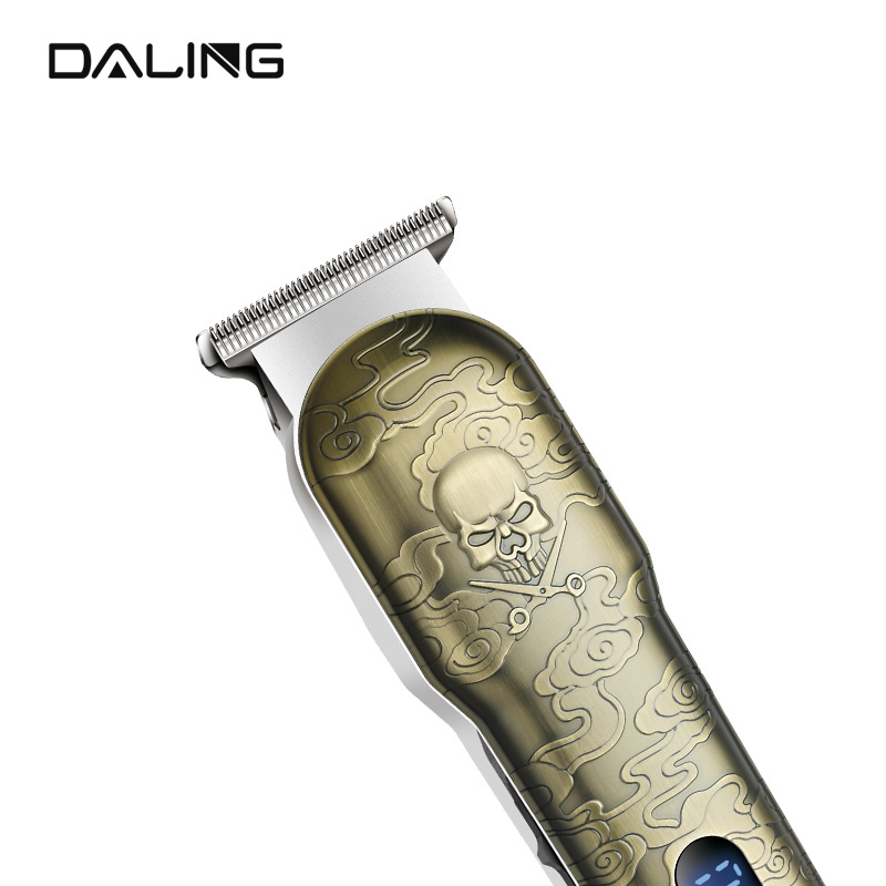 DL-1327 Hot custom logo gold digital display hair clipper rechargeable hair clipper professional cutting hair trimmer for men