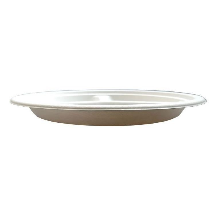 10 Inch 3 Compartment  Disposable Tree-Free Plates 100% Natural Sugarcane Biodegradable