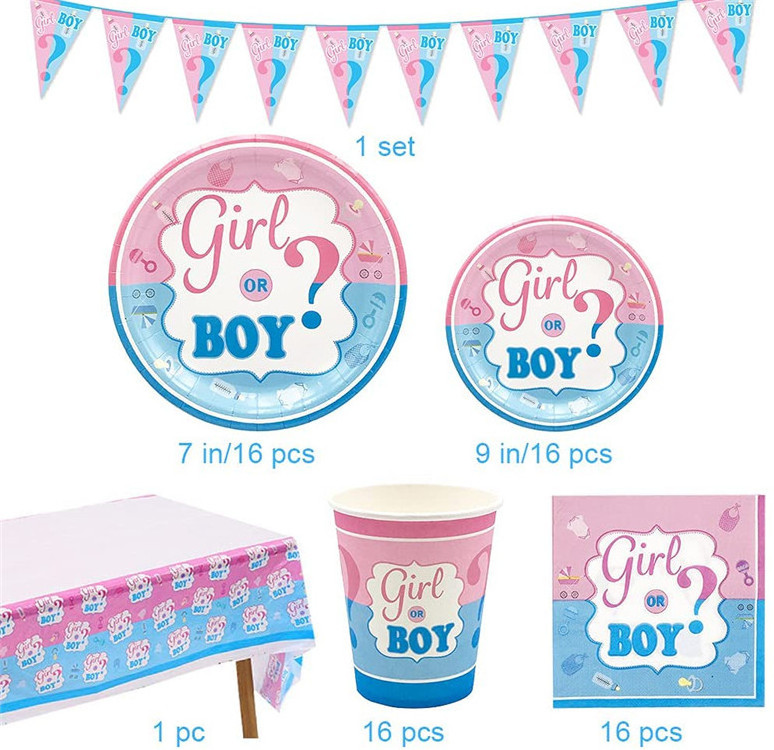 Boy Or Girl Gender Reveal Party Decoration Sets Balloons Arch Garland Kit For Baby Shower Kids Boy Girls Birthday Party Supplies