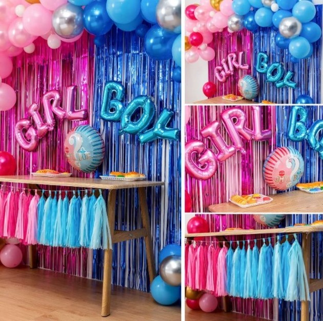 Boy Or Girl Gender Reveal Party Decoration Sets Balloons Arch Garland Kit For Baby Shower Kids Boy Girls Birthday Party Supplies