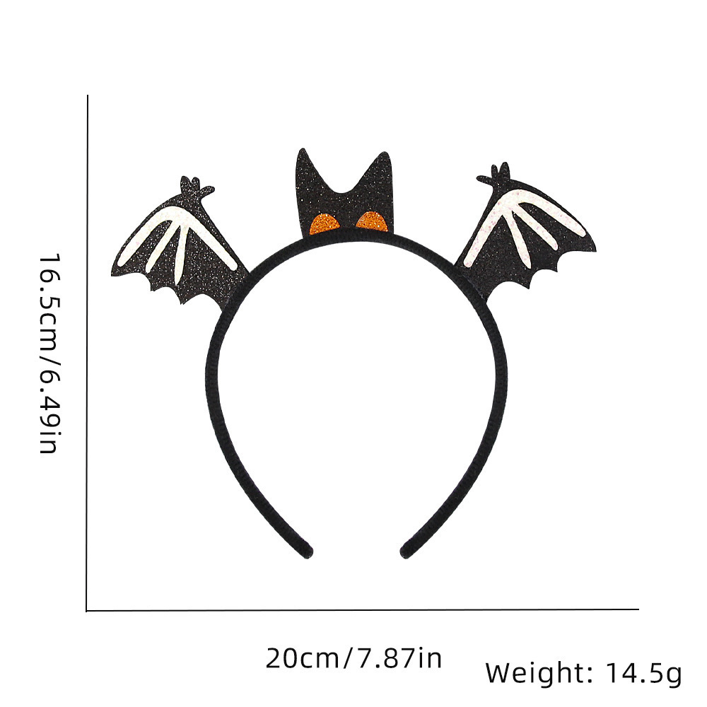 Halloween Hair Hoop Masquerade Halloween Party Head Decorations Ghost Bat Plume Hair Hoops Halloween Decor