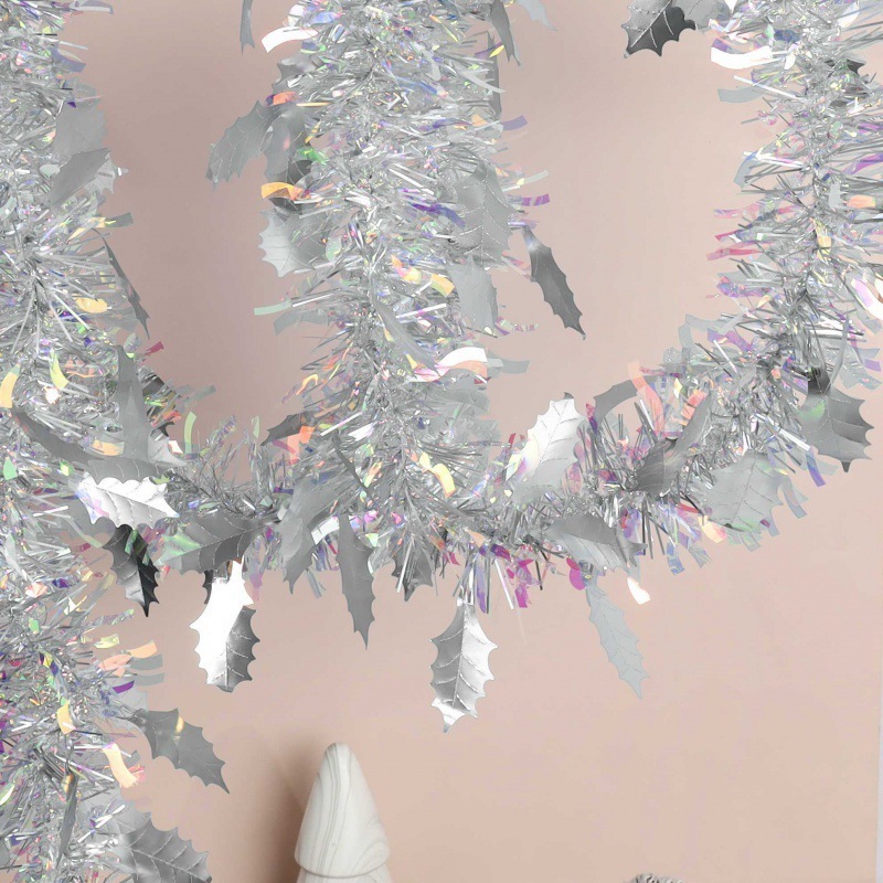 DAMAI Glitter Metallic Garland for Party Hanging Decoration Tinsel Graland for Independence Day Party Colorful Ribbon Supplies