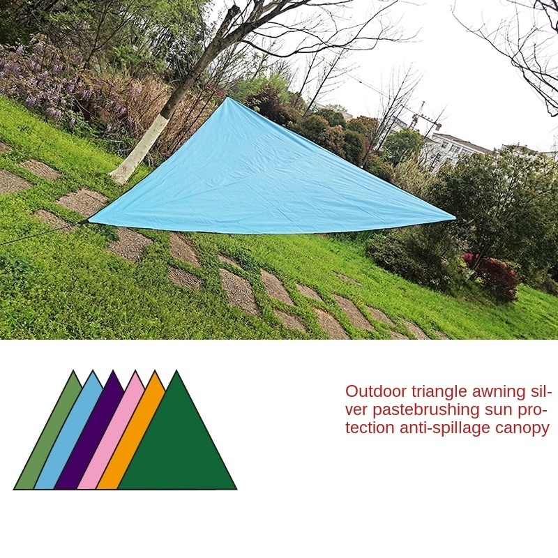 Outdoor triangle canopy 3M4M6M anti-splashing sunscreen awning canopy Tarp Tent Triangle Sun Shelter Beach Shade Sail