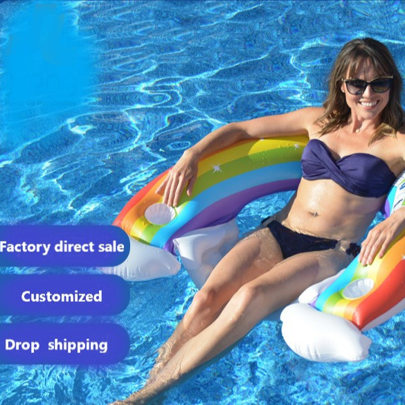 Water recreation Beach folding water play water inflatable floating row mattress floating bed sofa