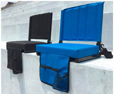 Wholesale Foldable Stadium Seat Fishing Chair Outdoor Furniture Cushions Padded Stadium Bleachers Cushion With Back Support