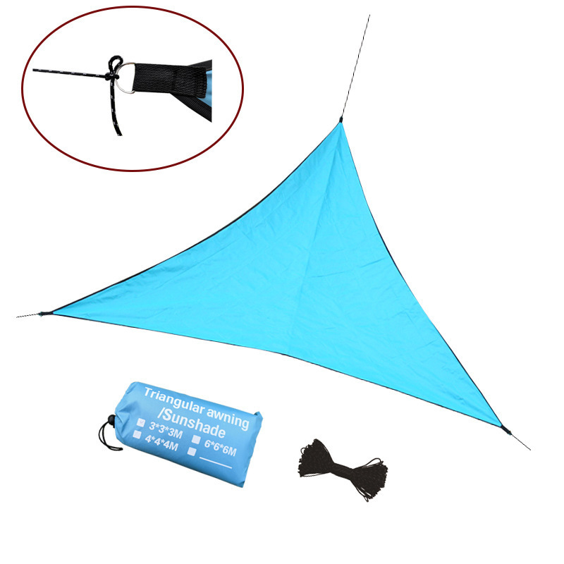 Outdoor triangle canopy 3M4M6M anti-splashing sunscreen awning canopy Tarp Tent Triangle Sun Shelter Beach Shade Sail