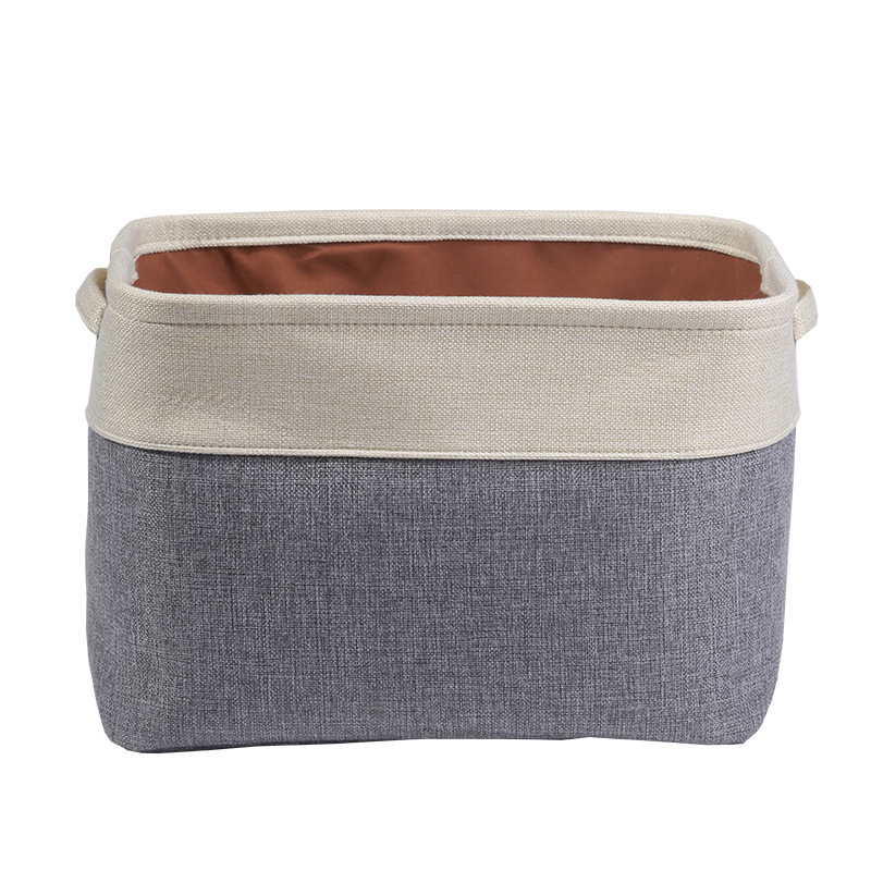 Foldable Fabric Storage Basket Linen Storage Box for Nursery Home Collapsible Canvas Shelf Basket Wardrobe Bedroom Organizers