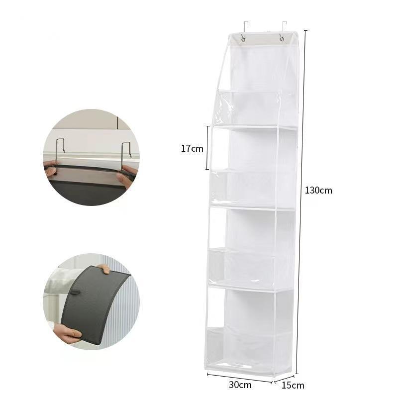 Over the Door Organizer Storage for Closet with 4/6 Pockets Organizer for Bedroom Bathroom