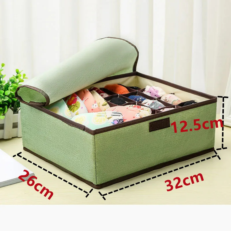 Underwear Storage Boxes Closet Organizer Drawer Divider Boxes Foldable Underwear Bra Socks Organizers Storage for Clothes