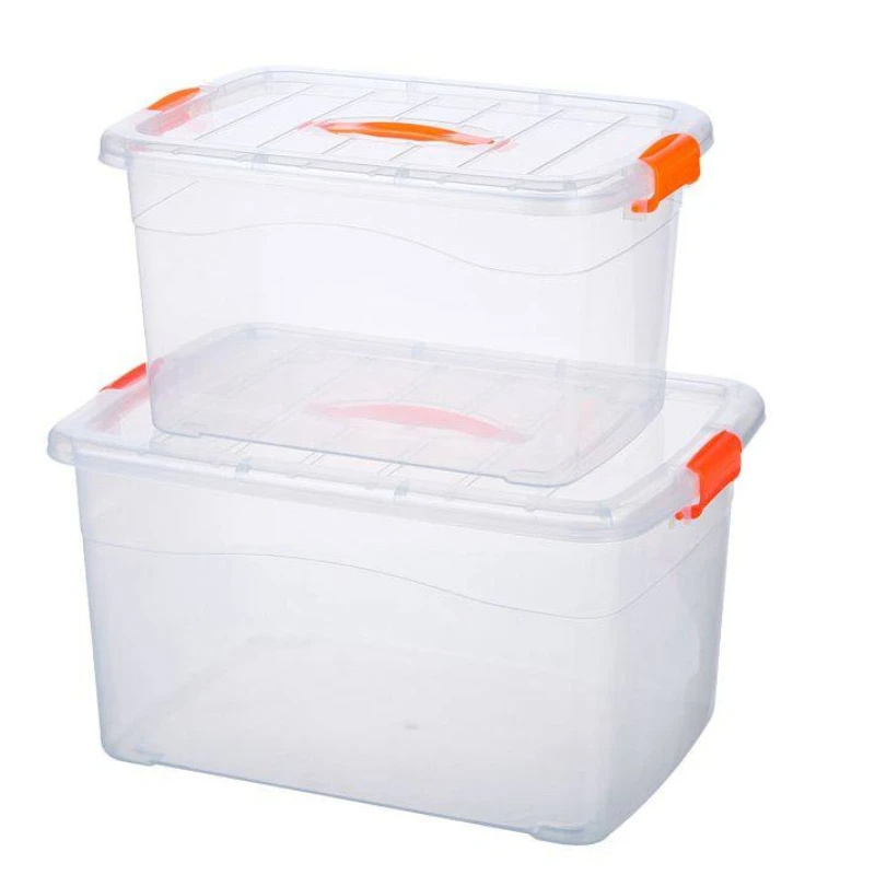 Plastic Storage and Finishing Box Extra Large Thickened Toy Clothes Covered Storage Box Household Storage Box Transparent Modern