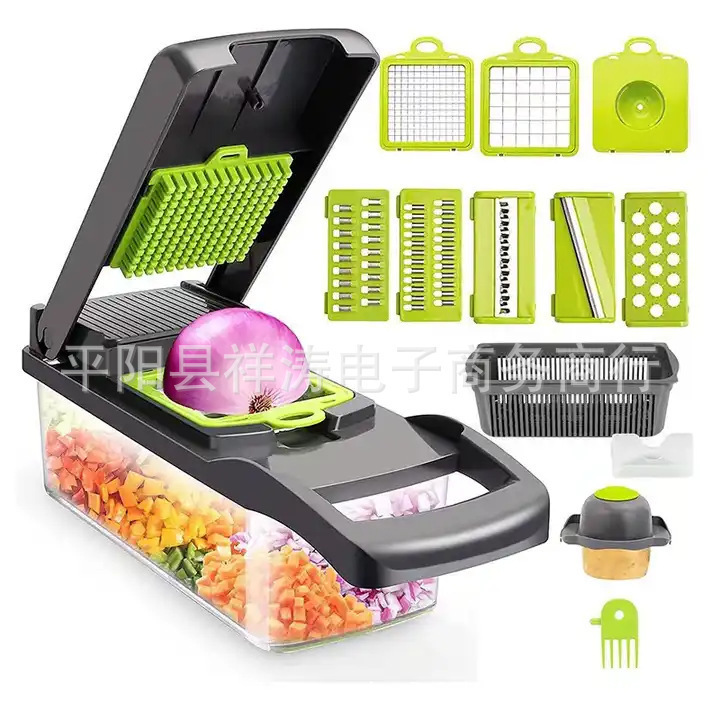 14/16 in 1 Multifunctional Vegetable Chopper Onion Chopper Handle Food Grate Food Chopper Kitchen Vegetable Slicer Dicer Cut