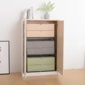 Clothes Storage Box Convenient Storage Organizer Box 4 Colors Easy Install Useful Under Bed Adjustable Shoe Organizer