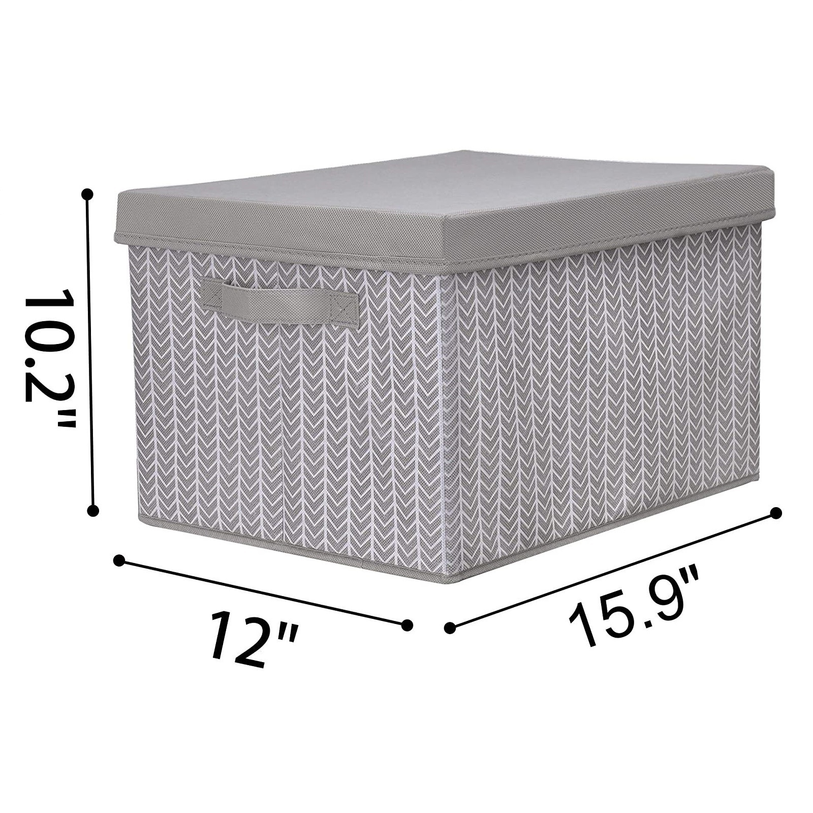 Folding Storage Bin for Shelves Collapsible Fabric Storage Basket with Handles Lids Shelf Baskets for Closet Storage Box