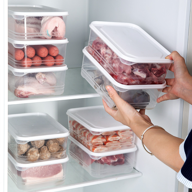 Refrigerator storage box Frozen meat storage box Food packaging box food grade refrigerator special arrangement