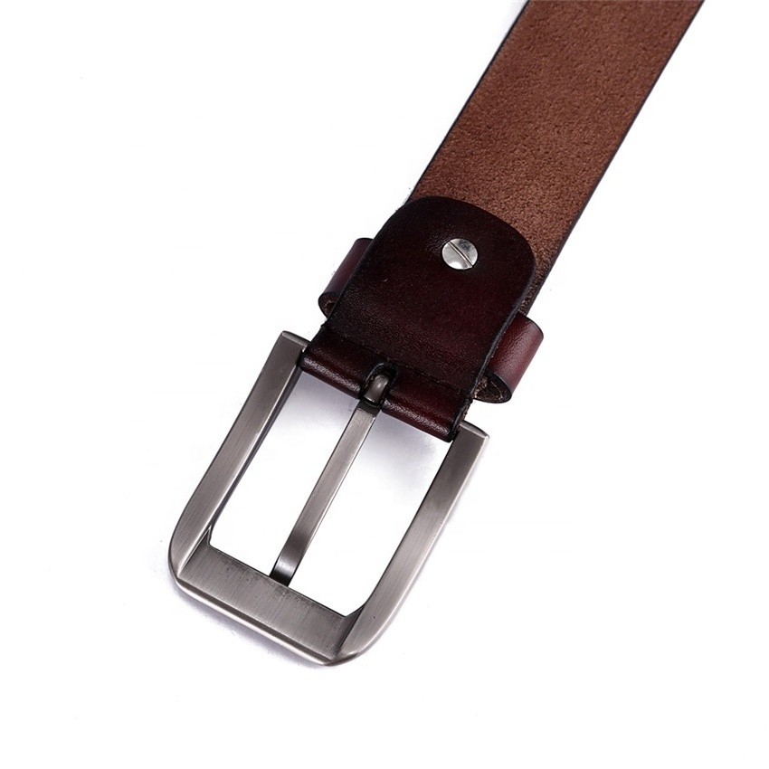 Hot top custom logo design genuine leather belt factory