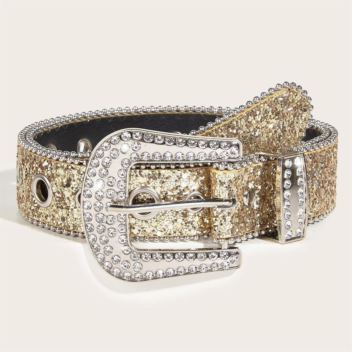 Luxury brand New Custom Designer Crystal Rhinestone Belts Bb Simon