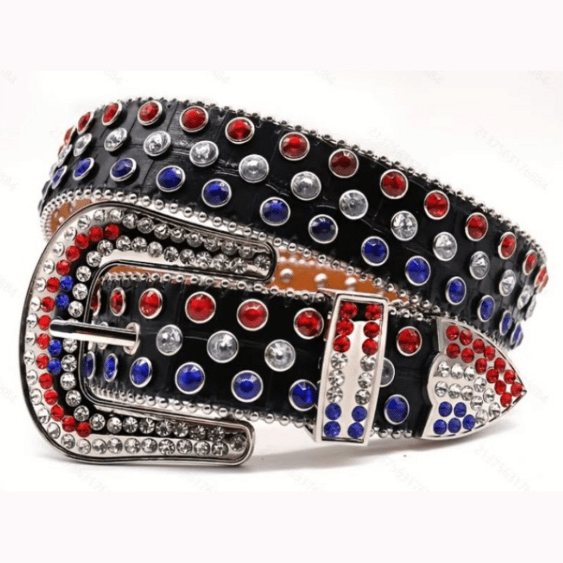 Fashionable rhinestone belt with Y2K style and high quality BB SIMON