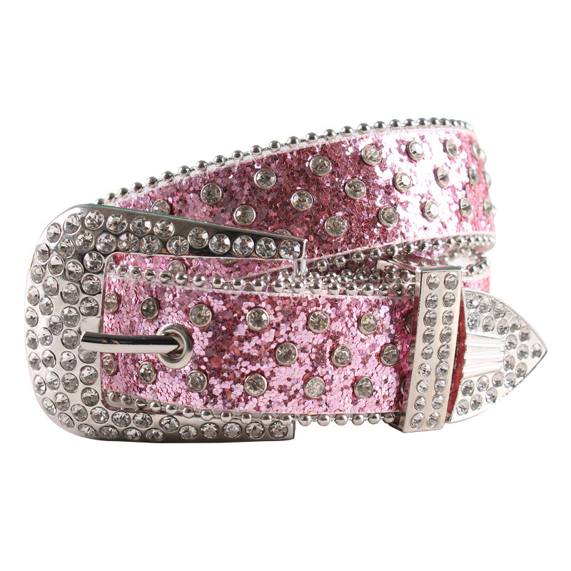 Factory Custom Diamond Man Rhinestone Belt European And American Trend Bb Simon Rhinestone Woman Belts